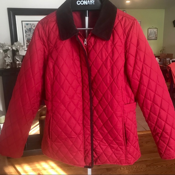 white stag quilted jacket